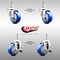 Service Caster 3 Inch 316SS Blue Polyurethane Swivel 10mm Threaded Stem Caster Brake, 2PK SS316TS20S314-PPUB-BLUE-M1015-2-TLB2 - alternate 4
